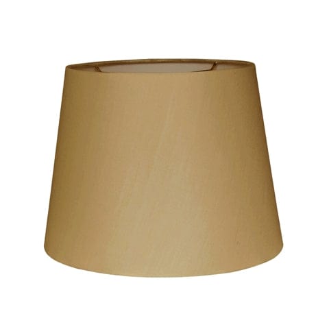 British Empire Hand Rolled Edge Hard Back 100% Pongee Silk Lamp Shade - Gold