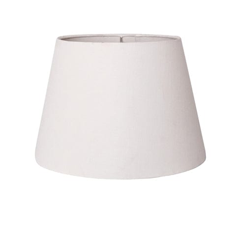 British Empire Hand Rolled Edge Hard Back Fine Linen Lamp Shade - White