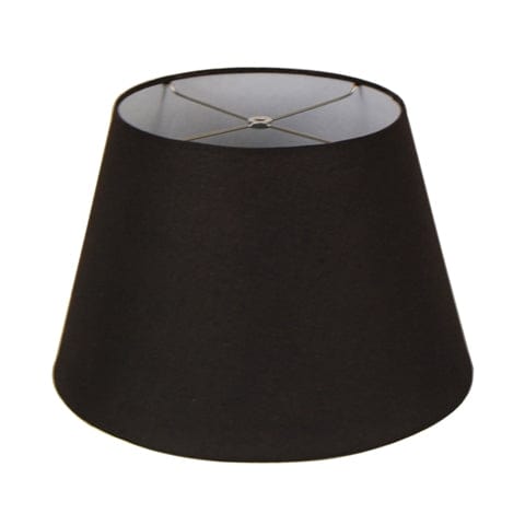 British Empire Hand Rolled Edge Hard Back Linen Lamp Shade - Black