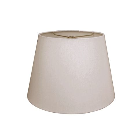 British Empire Hand Rolled Edge Hard Back Linen Lamp Shade - Off White
