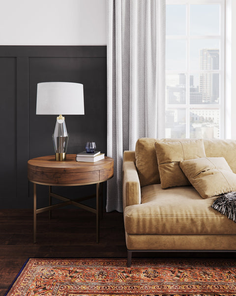 Brooks Modern Elegant Accent Drum Table Lamp