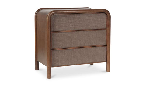 Rye Woven Curved Nightstand Contemporary Design