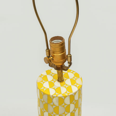 Accent Sunny Geo Handcrafted Bohemian Cylinder Table Lamp
