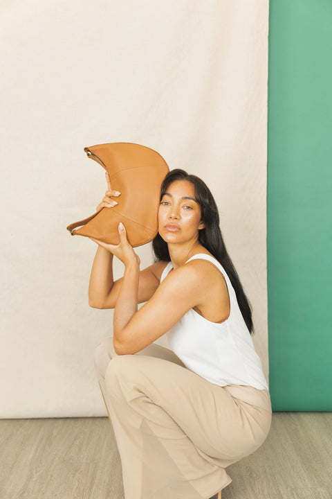 Braided Handmade Shoulder Bag with Zipper