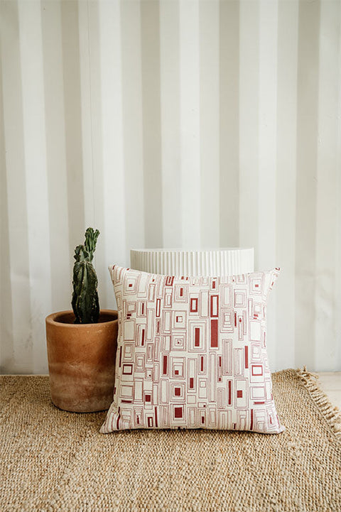 Powered by People Modern Graphic Square Accent Pillow with Removable Cover - 20 x 20