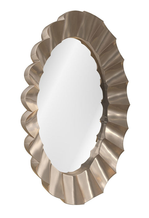 Quiet Luxury Ornate Oval Accent Wall Mirror for Living Room