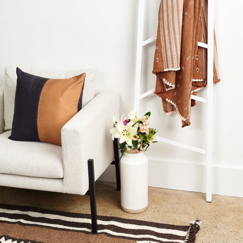 Powered by People Monochromatic Modern Handcrafted Accent Throw Pillow - 20 x 20