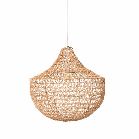 Accent Bohemian Handcrafted Woven Bowl Pendant Light