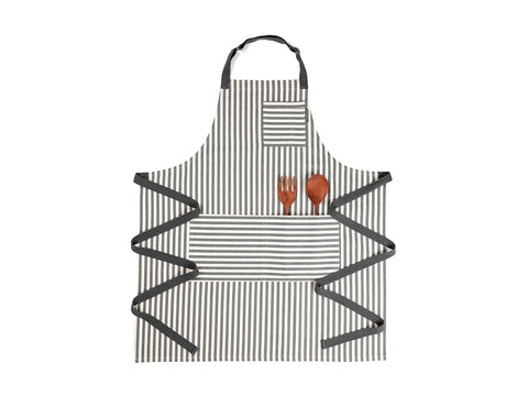 Bib Apron with Adjustable Deep Patch Pockets