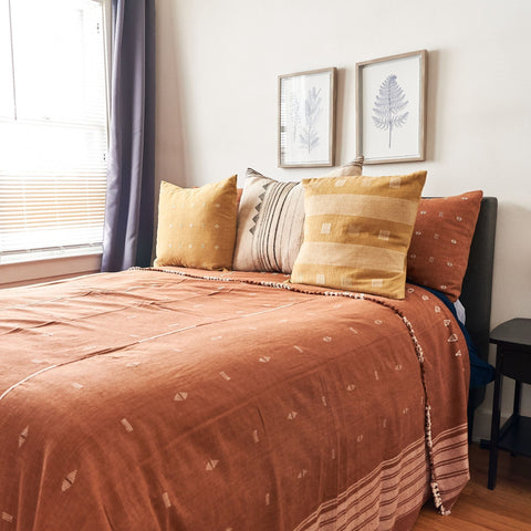 Powered by People Artful Traditionalist Organic Bohemian Accent Throw Pillow - 20 x 20