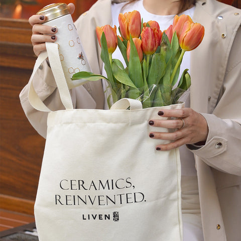 Casual Logo Print Durable Open Top Tote