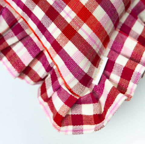 Powered by People Classic Bohemian Handwoven Plaid Throw Pillow - 15 x 20