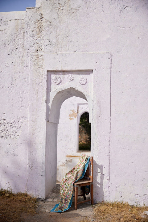 Powered by People Topanga Quilted Bohemian Floral Rectangle Handcrafted Throw - 54 x 84