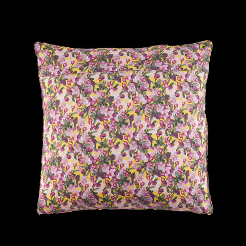 Powered by People Artful Traditionalist Bohemian Floral Ruffles Square Pillow Cover - 20 x 20