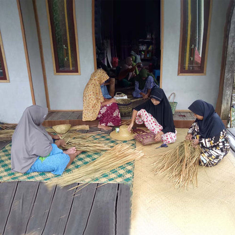 Handwoven Braided Flap Pouch with Tie Closure