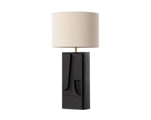 Dirsan Column Carving Modern Accent Table Lamp