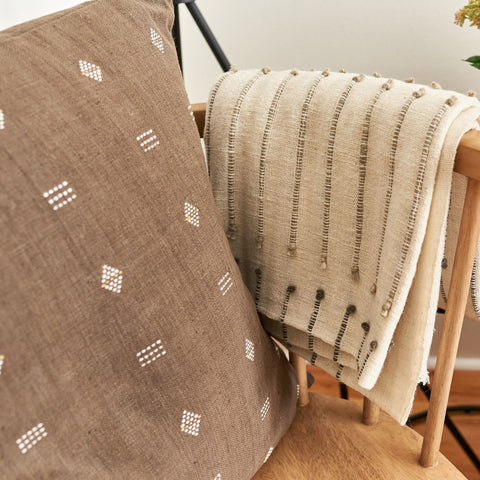 Powered by People Artful Traditionalist Organic Bohemian Accent Throw Pillow - 20 x 20