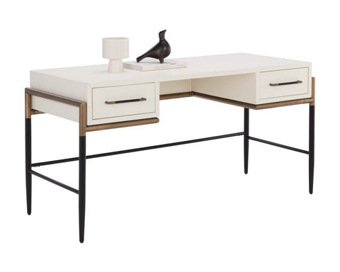 Sunpan Weldrick Contemporary Writing Desk with Storage