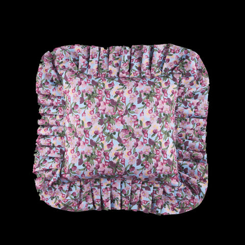 Classic Bohemian Pillow Cover with Ruffles and Envelope Closure