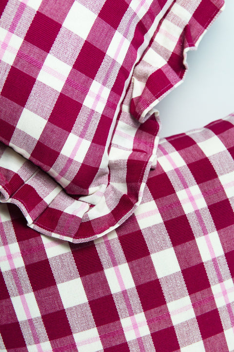 Powered by People Classic Farmhouse Ruffled Boudoir Rectangle Throw Pillow - 20 x 20 - 12 x 20 - 15 x 20