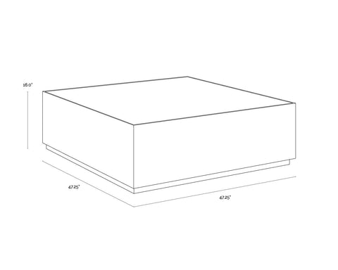 Selah Timeless Minimalist Marble Square Coffee Table