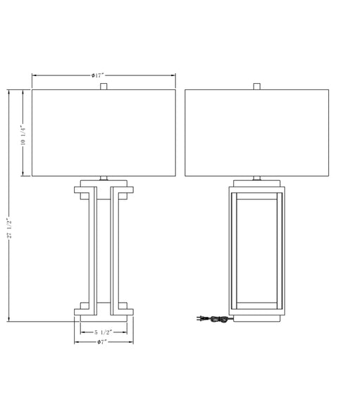 Carmel Accent Modern Column Table Lamp