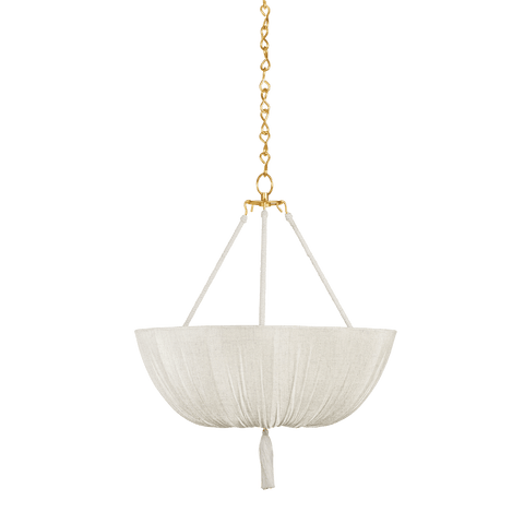 Carolina Ambient Pendant Light with Pleats and Tassels