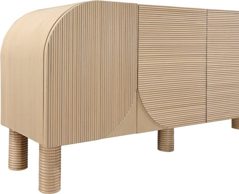 Art Deco Geometric Veneer Sideboard Cabinet