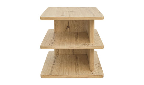 Casey Rustic Center Table with Storage Square Accent Table