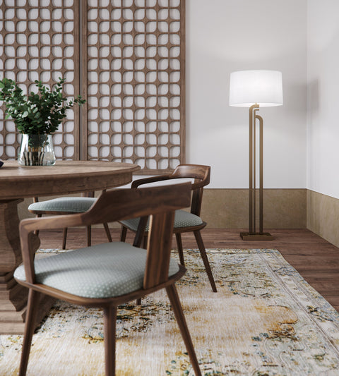 Caspian Art Deco Column Accent Floor Lamp