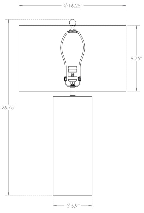 Cassis Coastal Column Table Lamp Handcrafted Accent