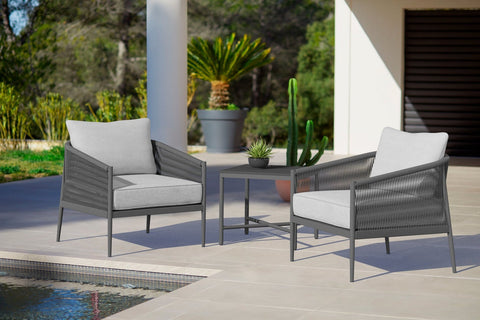 Catalina Contemporary Accent Chair with Armrests Outdoor Furniture