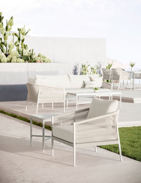 Catalina Contemporary Accent Chair with Slope Armrests Outdoor Furniture