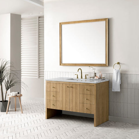Hudson Contemporary Freestanding Bathroom Vanity with Marble Top