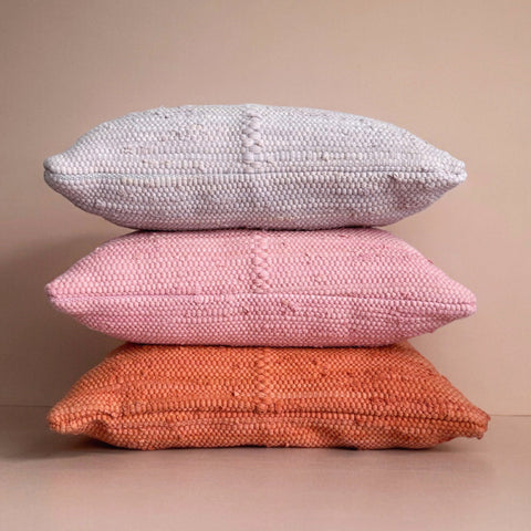 Powered by People Monochromatic Handwoven Bohemian Pillow Cover - 20 x 20