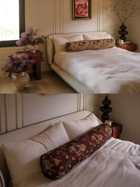 Powered by People Artful Traditionalist Vintage Bolster Cylinder Throw Pillow - 8 x 24 - 9 x 36 - 9 x 48