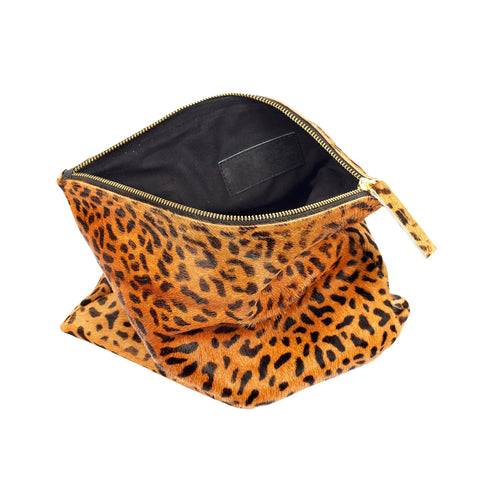 Leopard Animal Zipper Clutch