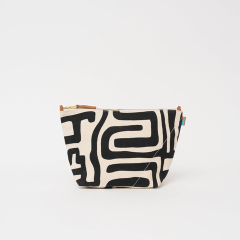 Abstract Graphic Convertible Pouch with Zip Top