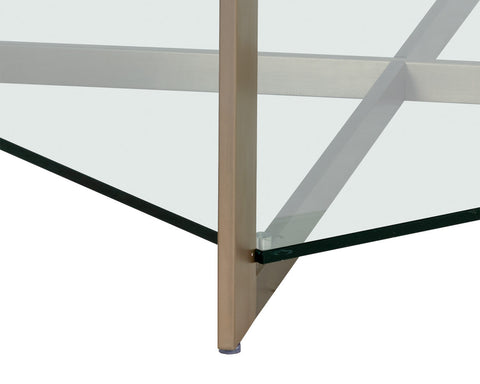 Sunpan Xavier Timeless Minimalist Modern Square Coffee Table