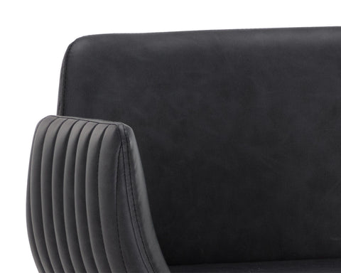 Timeless Minimalist Modern Fluted Faux Leather Bar Stool