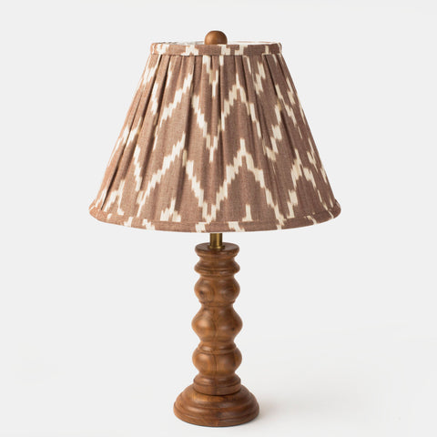 Classic Traditional Conical Table Lamp with Natural Brass Finish