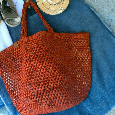 Beach Geometric Handmade Tote