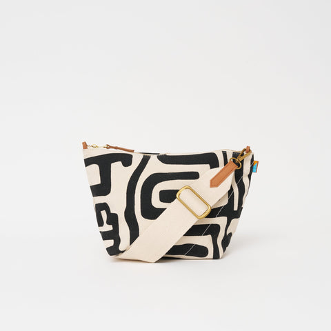 Abstract Graphic Convertible Pouch with Zip Top