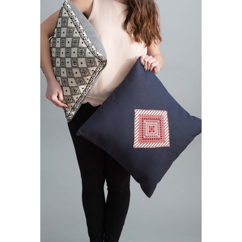 Artful Traditionalist Bohemian Embroidery Pillow Cover