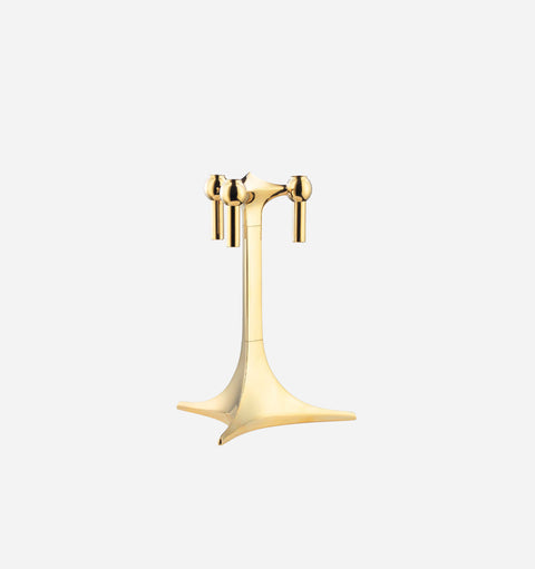Contemporary Brass Candle Stand for Tapers