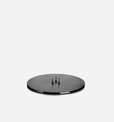 Candle Plate in Matte Black