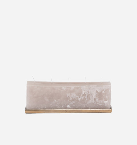 Everyday Pillar Candle in Beige for Elegant Ambiance