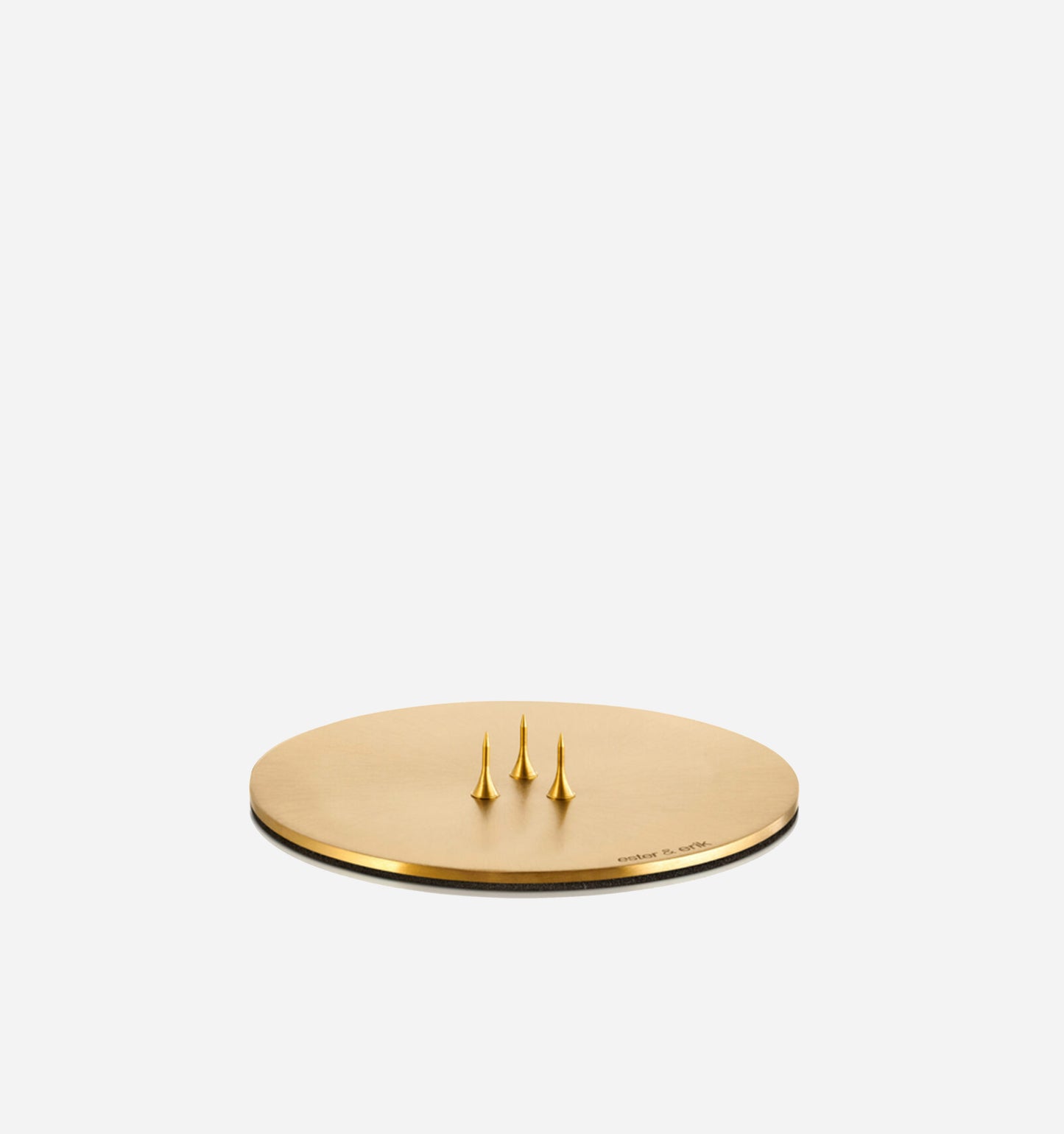 Candle Plate in Matte Gold