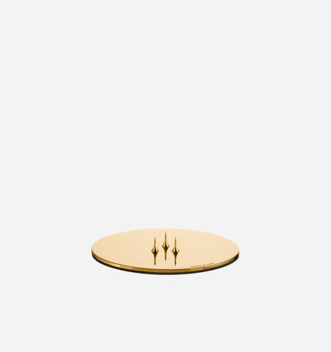 Candle Plate in Gold