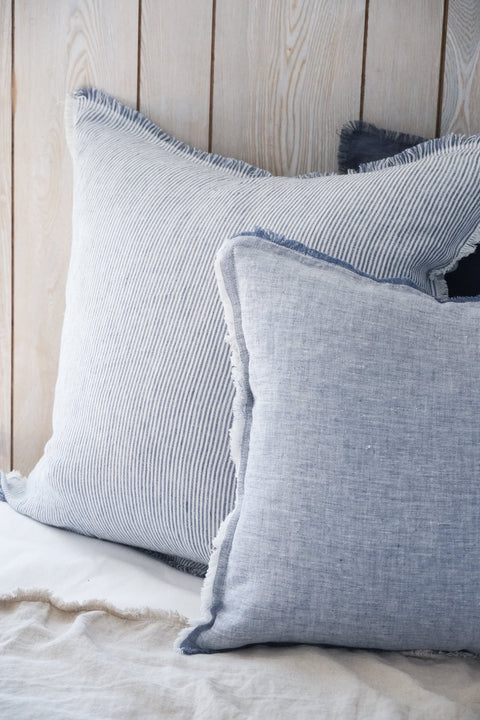 Anaya Monochromatic Scandinavian Linen Fringe Accent Pillow - 26X 26 - 20 x 20 - 14 x 20